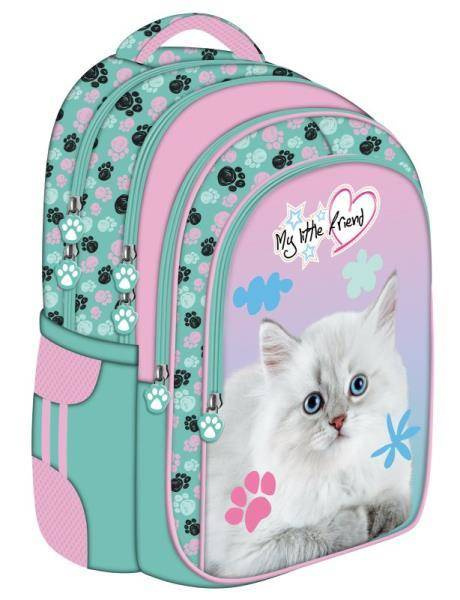 Plecak szkolny BPL-58 My Little Friend pastelowy kot / pastel cat