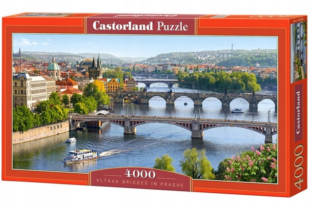 Puzzle 4000 Układanka Krajobraz Miasto PRAGA Czechy Mosty VLTAVA 9+ Castor