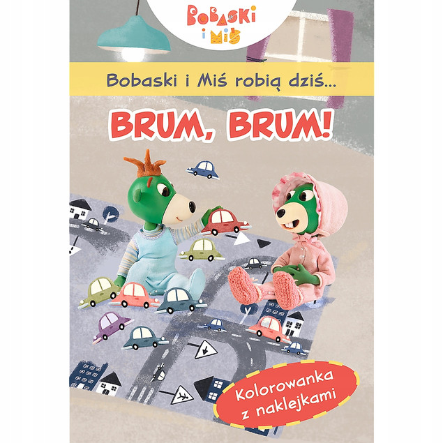 Bobaski i Miś robią dziś... Brum brum! Kolorowanka Trefl