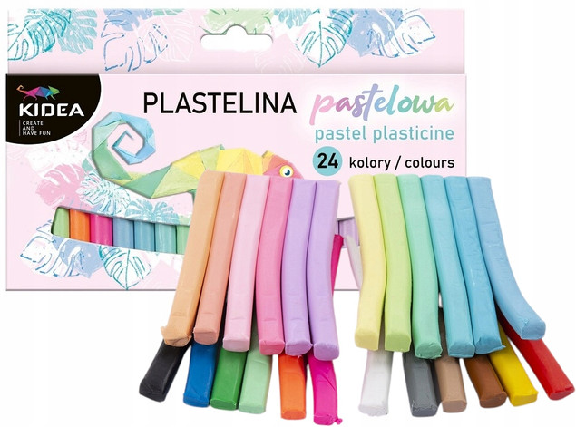 ZESTAW KIDEA PLASTELINA NEONOWA + PASTELOWA 48SZT.
