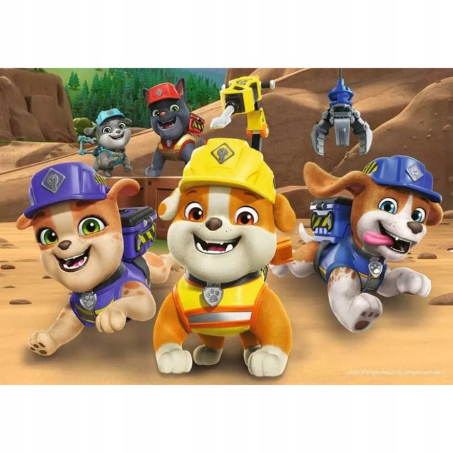 RAVENSBURGER PUZZLE 2D PSI PATROL RUBBLE & CREW ZESTAW 2X12 ELEMENTÓW 3+