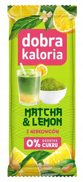 Dobra Kaloria Baton z nerkowców Matcha & Lemon