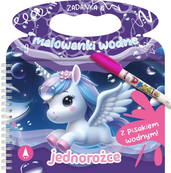 Zadanka i Malowanki Wodne JEDNOROŻCE z Pisakiem 3+ Skrzat