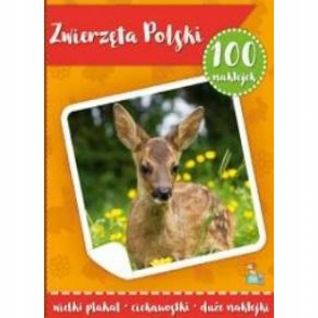 100 naklejek z plakatem Zwierzęta Polski