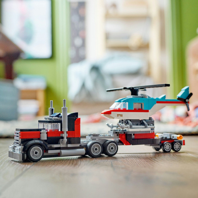 LEGO Creator Ciężarówka Z Platformą i Helikopterem 270el. 7+ 31146
