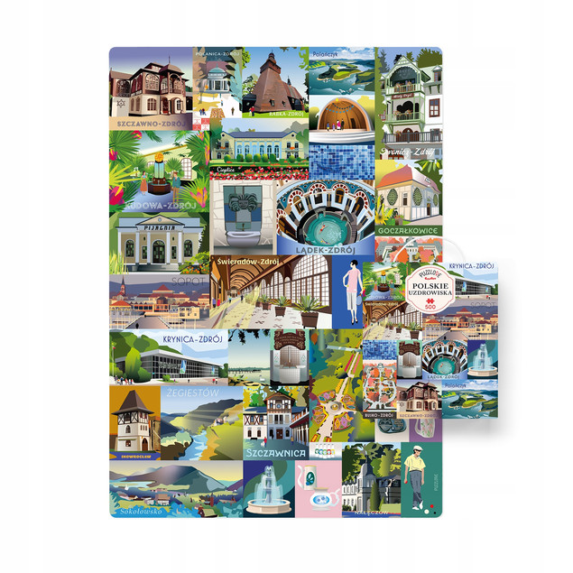Puzzle CzuCzu Puzzlove Polskie Uzdrowiska 500 elementów – Układanka dla Dorosłych