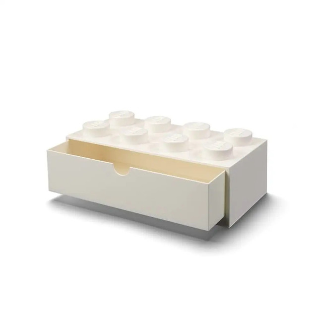 LEGO® Pojemnik Klocek z Szufladą 8 Biały