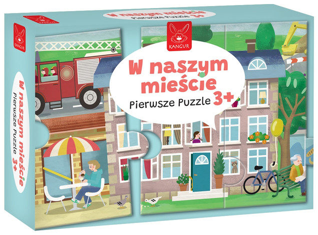 Kangur Pierwsze Puzzle W Naszym Mieście - Duża Układanka Edukacyjna dla Dzieci +3