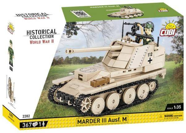 COBI 2282 Historical Collection WWII Niszczyciel czołgów Marder III Ausf.M (Sd.Kfz.138) 367 klocków