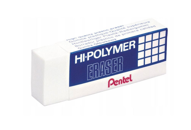 Gumka do mazania Pentel ZEH-03 Hi-Polymer biała, miękka