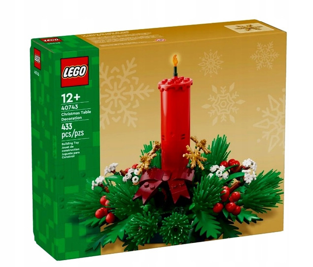 LEGO 40743 Świąteczna Dekoracja Stołu Boże Narodzenie Prezent