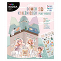 KIDEA Zestaw Kreatywny Domek 3D Dla KSIĘŻNICZEK 52 Naklejki 4 Figurki 3+