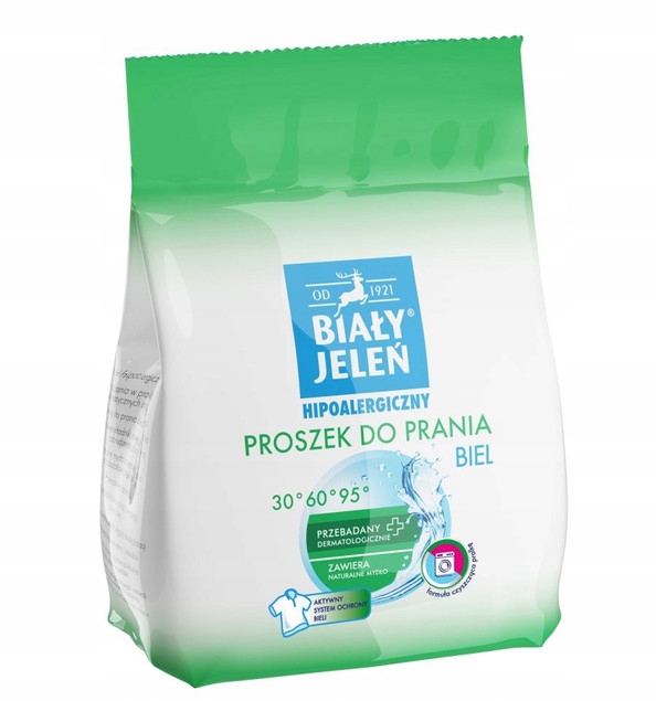 Proszek Do Prania Białego Hipoalergiczny – Biały Jeleń 1,5 kg
