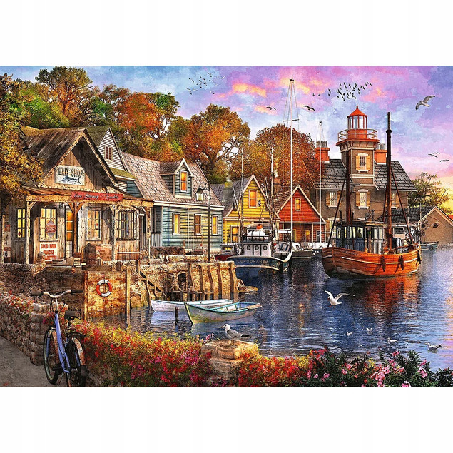 Puzzle 1000 elementów - Łódka i Morze | Trefl Premium Plus Quality