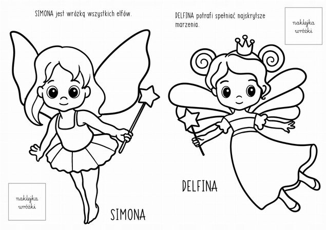 Gruba kreska. Wróżki – praca zbiorowa + 48 naklejek