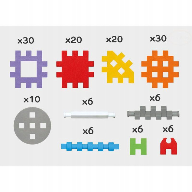 Klocki Mini Waffle 140 Elementów 2+ Marionex