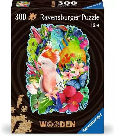Puzzle Ravensburger Drewniane Kolorowe Papugi 300 elementów