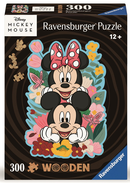 Puzzle Ravensburger Drewniane Disney: Mickey i Minnie 300 elementów