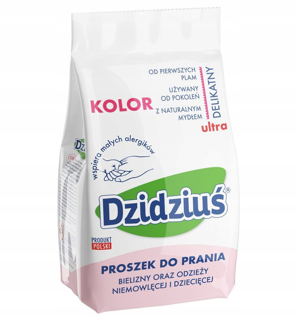 DZIDZIUŚ Proszek Do Prania Kolorowych Ubrań 1,5 kg DO PRANIA KOLORÓW Kolor