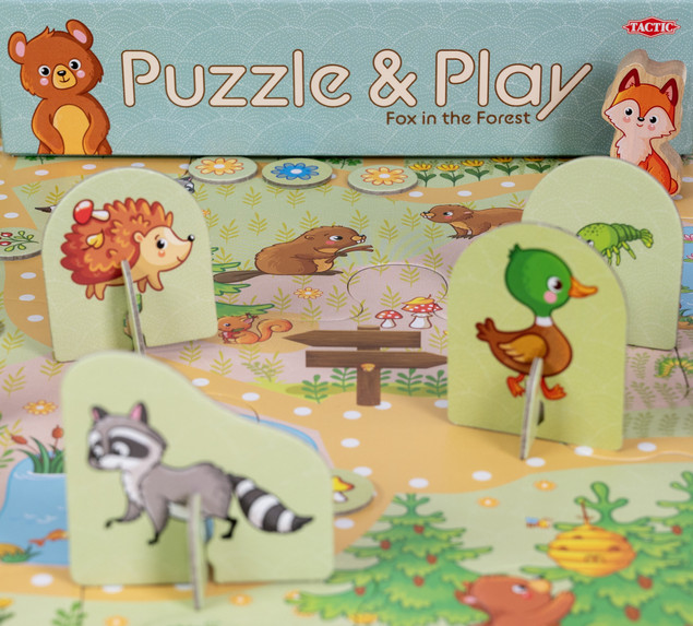 Puzzle z Grą Lis w Lesie 2w1 | Układanka i Planszówka Edukacyjna FSC
