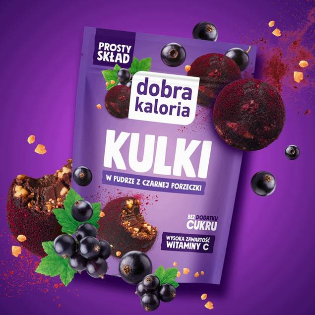 Kulki w pudrze Dobra Kaloria z czarnej porzeczki 65 g