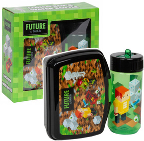 ZESTAW Śniadaniowy Śniadaniówka i Bidon Lunchbox MINECRAFT 330 ml Derform