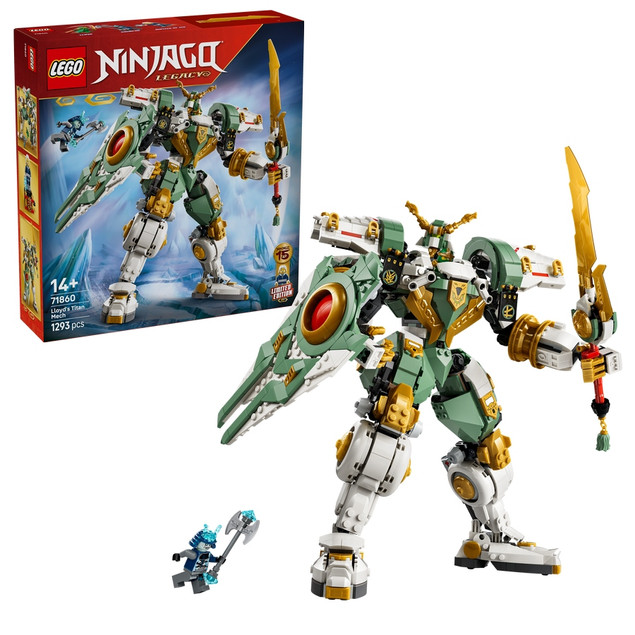 LEGO NINJAGO 71860 Tytanowy Robot Lloyda: 15 lat NINJAGO – Zestaw Kolekcjonerski
