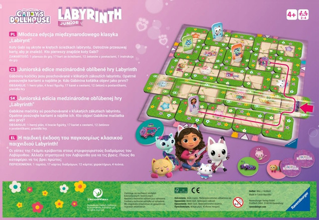 Gra planszowa Ravensburger Labyrinth Junior Koci Domek Gabi