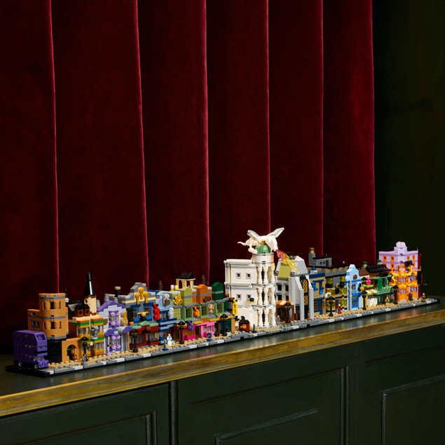 LEGO Harry Potter 76444 Sklepy na Ulicy Pokątnej Mikroskala Kolekcjonerska