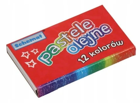 Kredki Pastelowe Olejne Schemat 12 szt. - Gładka Aplikacja