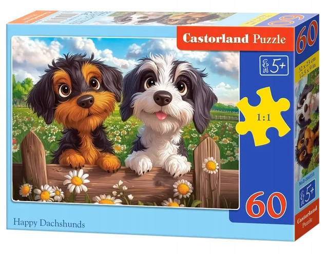 Castorland Puzzle 60 el. Szczęśliwe Psiaki