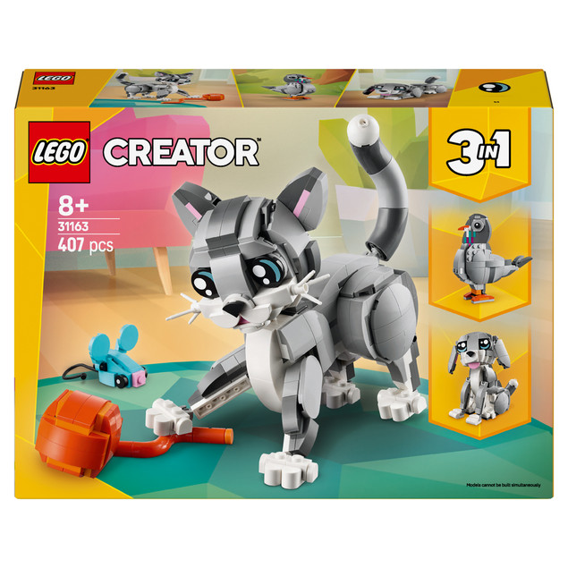 LEGO Creator 3 w 1 31163 Figlarny Kotek - Kot, Pies, Gołąb