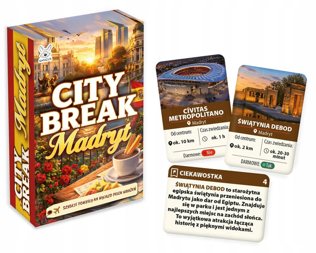 Gra planszowa City Break. Mini przewodnik. Madryt Adar