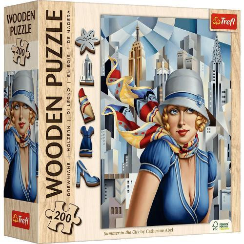 Puzzle drewniane 200 el. Lato w Mieście, Catherine Abel