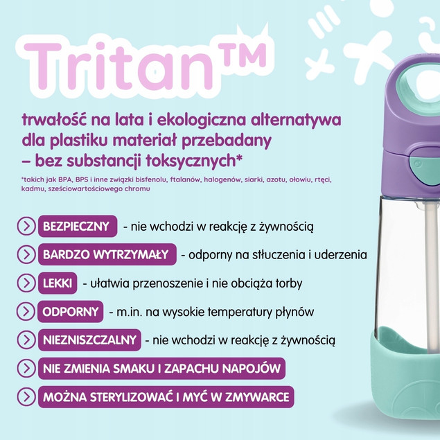 b.box Zestaw Butelek: Bidon Ze Słomką 450ml + Termiczna 690ml