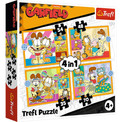 34673 TREFL PUZZLE 4w1 GARFIELD KOCHA LAZANIE