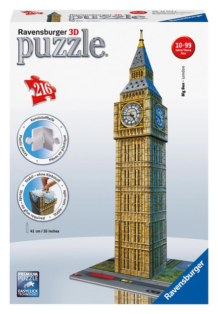 Puzzle 3D Ravensburger Big Ben 216 el. Model Wieży Zegarowej