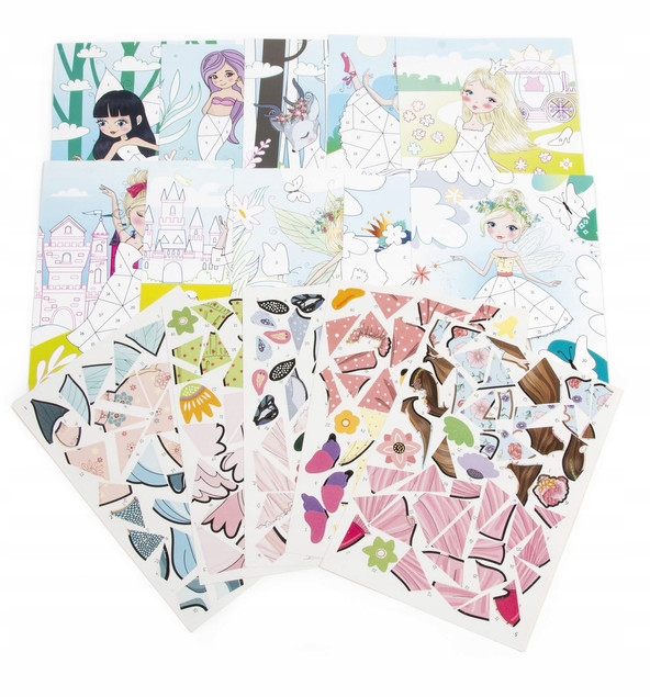 Wyklejanka Po Numerach Metaliczna MAGICZNY ŚWIAT Kreatywna Kidea