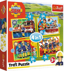 Puzzle 4w1 Pomocny Strażak Sam Trefl 34373 
