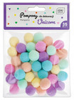 POMPONY DO DEKORACJI, PRAC PLASTYCZNYCH UNICORN 35 szt. INTERDRUK
