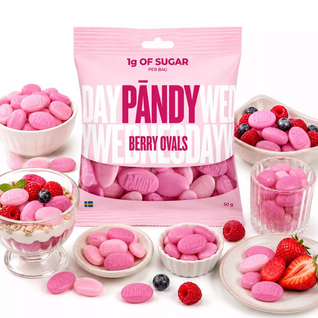 Żelki Berry Ovals PANDY 50 g