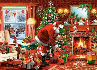 Puzzle 300 Układanka Święta MIKOŁAJ Prezenty Boże Narodzenie 8+ Castorland