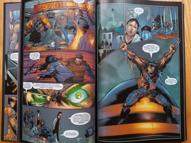 Przykładowe plansze z komiksu Ultimate X-Men Tom 2