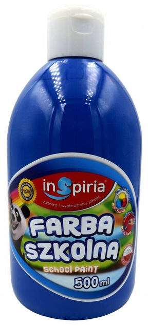 Farba Plakatowa Szkolna 500ml CIEMNONIEBIESKA Inspiria 8250