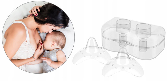 BabyOno silikonowe osłonki na piersi M-21mm