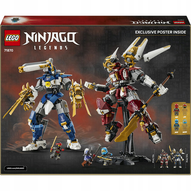 LEGO NINJAGO 71870 Tytanowe Roboty Mechy Kai Nya – Zestaw Klocków