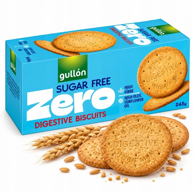 Gullón ZERO Ciastka Digestive bez cukru 245g