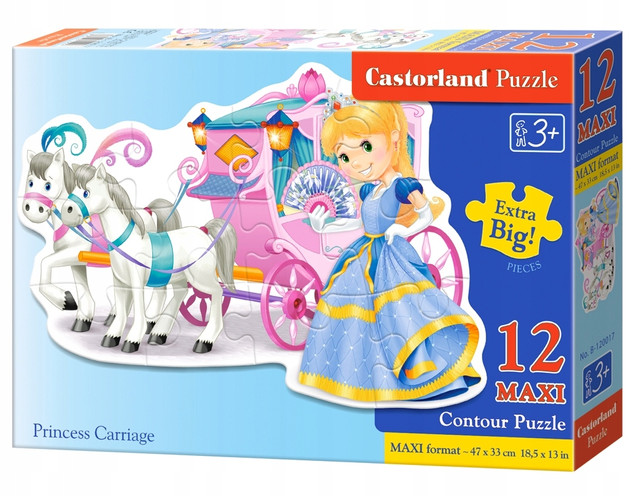 Puzzle 12 Maxi Princess Carriage Castorland 