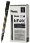 Foliopis Marker Pisak 0,6mm CD DVD Metalu Stali PENTEL NF450 Czarny x12
