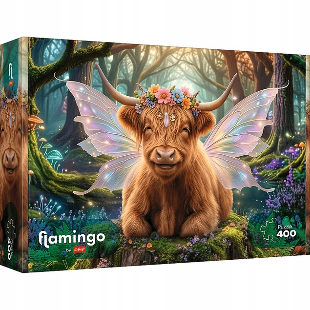 Trefl Puzzle 400 el. Flamingo by Trefl, Leśna opiekunka snów